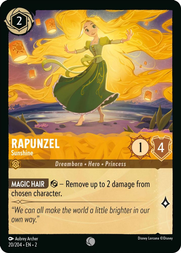 Rapunzel - Sunshine 20/204 Common Rise of the Floodborn Lorcana Near Mint