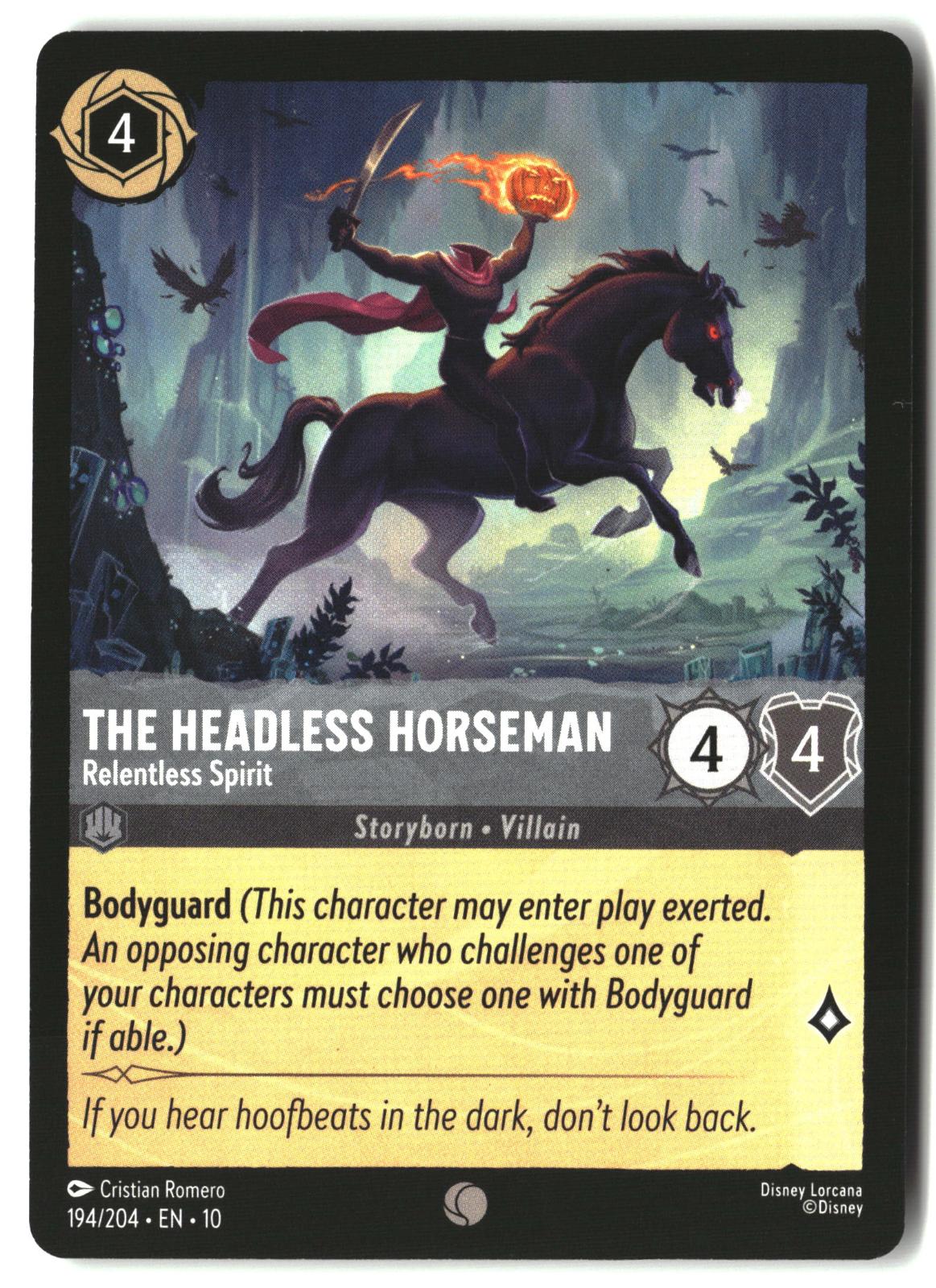 The Headless Horseman - Relentless Spirit 194/204 Whispers in the Well Lorcana LP