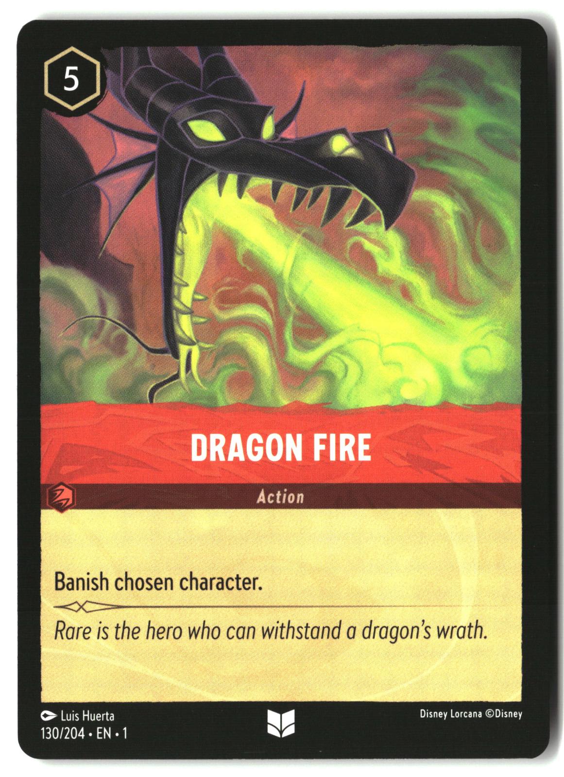 Dragon Fire 130/204 Uncommon The First Chapter Lorcana Lightly Played