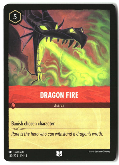 Dragon Fire 130/204 Uncommon The First Chapter Lorcana Lightly Played