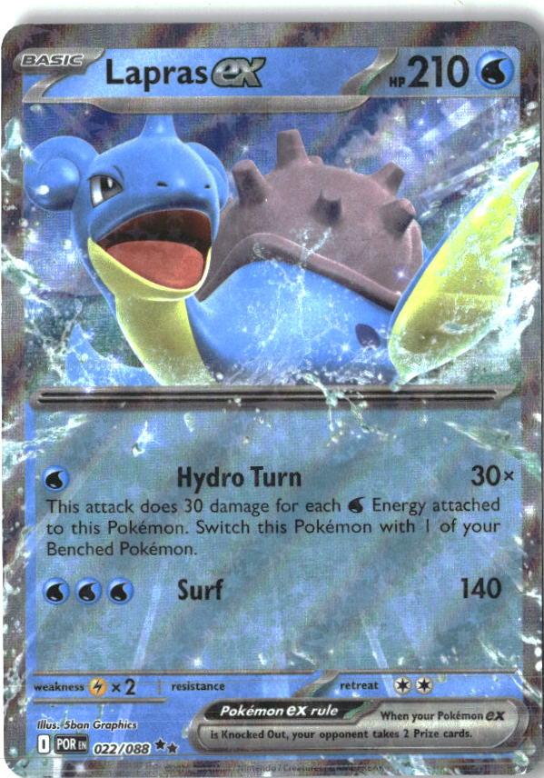 Lapras ex 022/088 Double Rare Perfect Order Pokemon Holo Near Mint