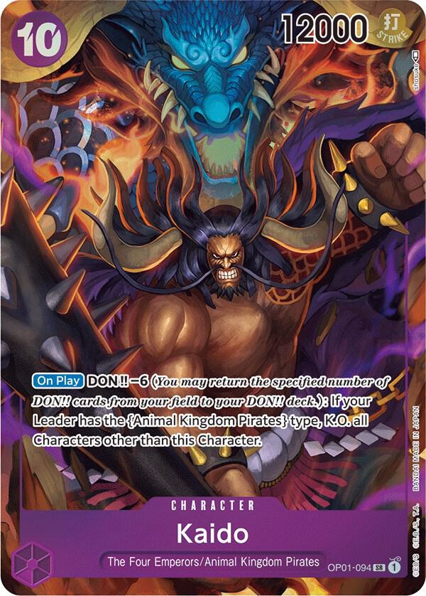 Kaido (094) (Parallel) OP01-094 Super Rare Romance Dawn One Piece Foil Near Mint