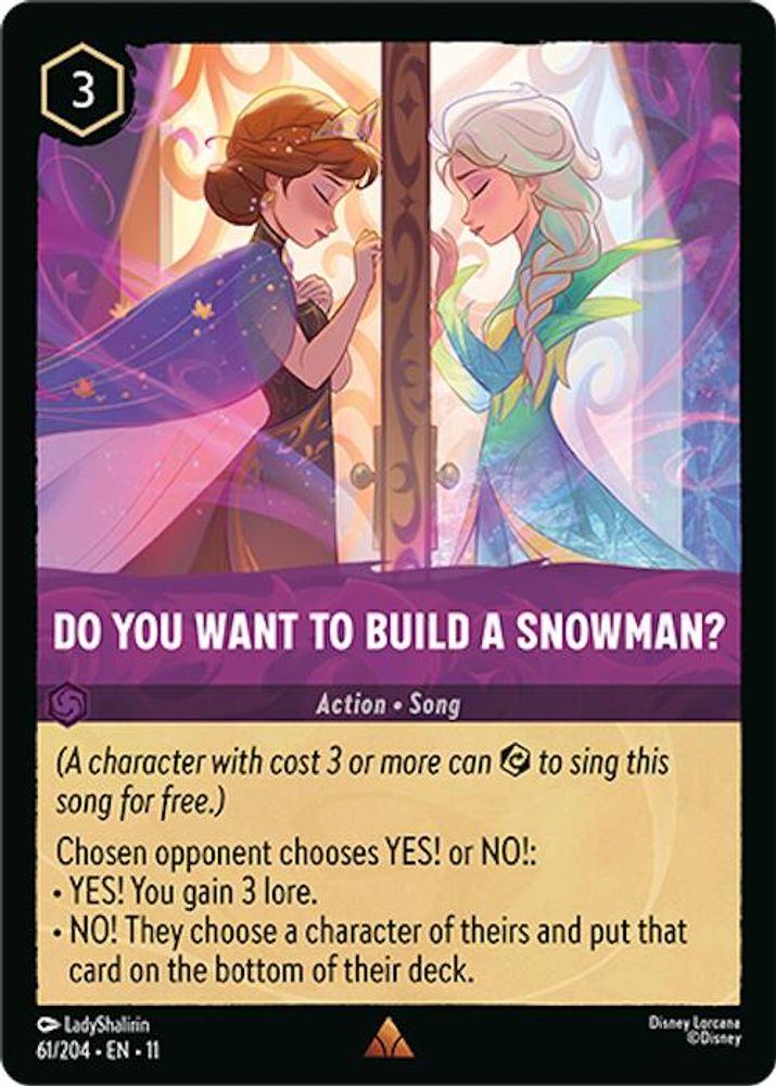Do You Want To Build A Snowman? 61/204 Rare Winterspell Lorcana Near Mint