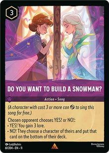 Do You Want To Build A Snowman? 61/204 Rare Winterspell Lorcana Near Mint