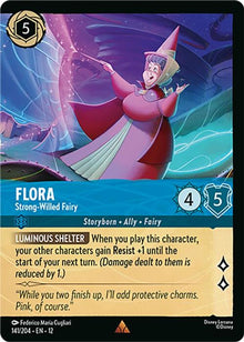 Flora - Strong-Willed Fairy (Foil) 141/204 Wilds Unknown Lorcana Cold Foil NM