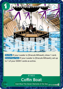 Coffin Boat OP14-039 Uncommon The Azure Sea's Seven One Piece Near Mint