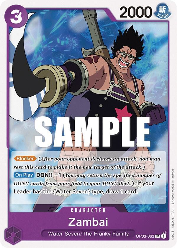 Zambai OP03-063 Uncommon Pillars of Strength One Piece Near Mint