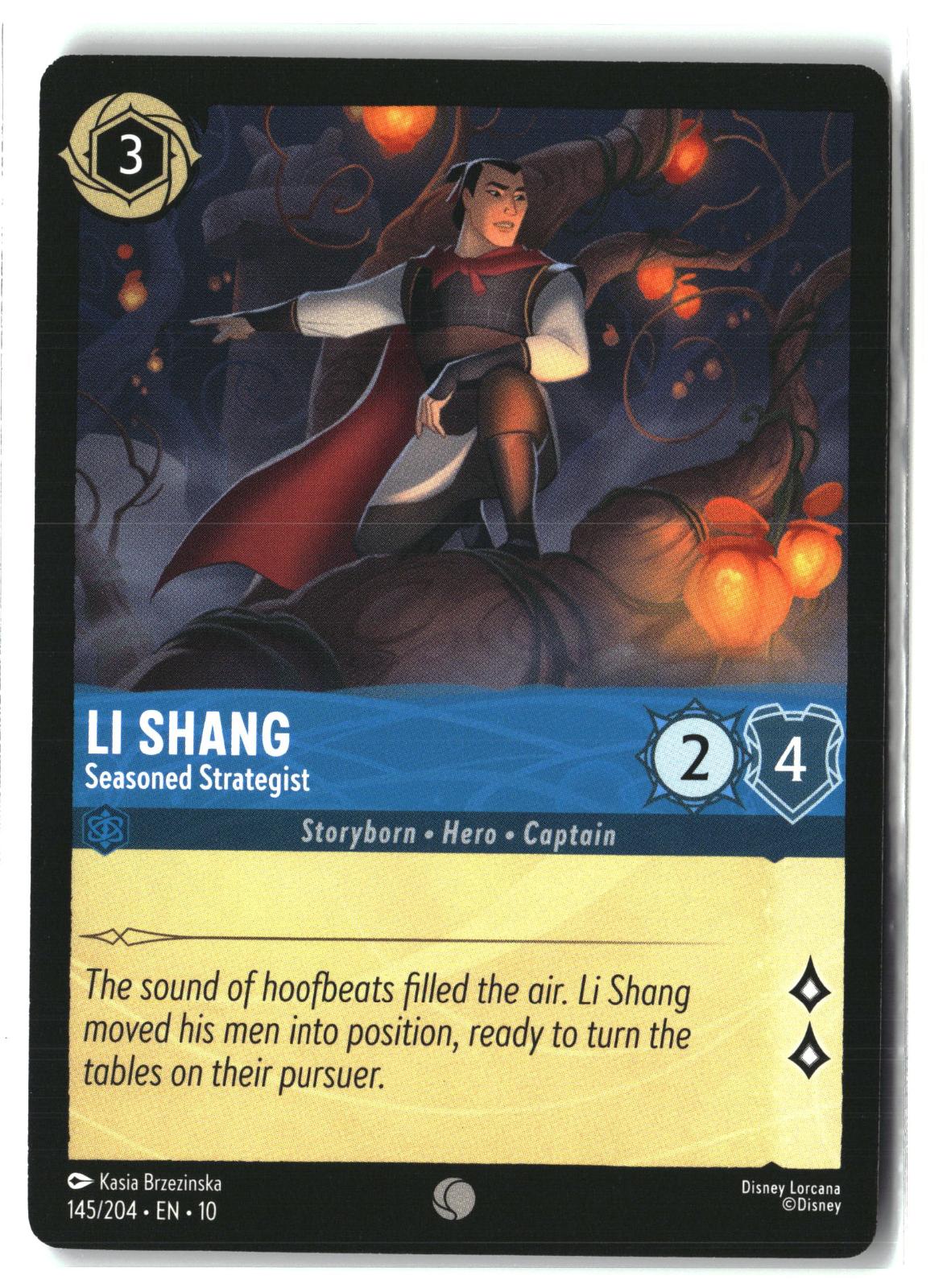 Li Shang - Seasoned Strategist 145/204 Common Whispers in the Well Lorcana LP