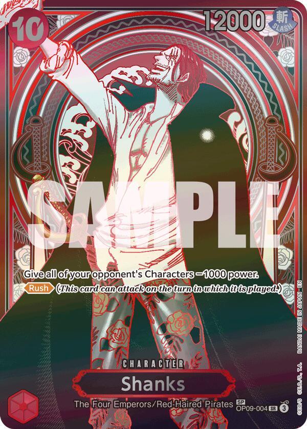 Shanks (SP) (Silver) OP09-004 Super Rare Carrying On His Will One Piece Foil NM