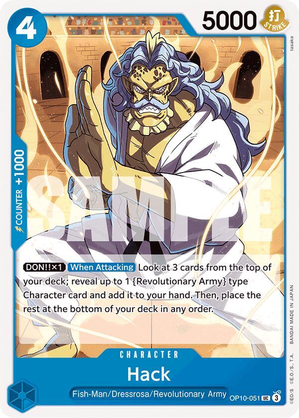 Hack OP10-051 Uncommon Royal Blood One Piece Near Mint