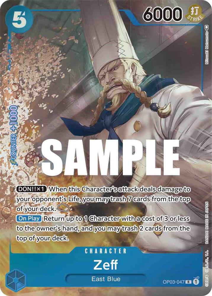 Zeff (Alternate Art) OP03-047 Rare Pillars of Strength One Piece Foil Near Mint