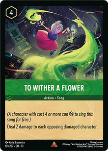 To Wither a Flower 101/204 Rare Attack of the Vine! Lorcana Near Mint