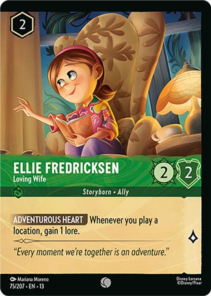 Ellie Fredricksen - Loving Wife (Foil) 75/204 Lorcana Cold Foil NM