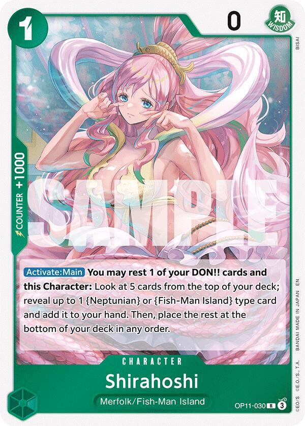 Shirahoshi (030) OP11-030 Rare A Fist of Divine Speed One Piece Foil Near Mint