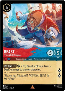 Beast - Frustrated Designer 136/204 Rare Archazia's Island Lorcana Near Mint
