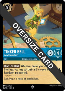 Tinker Bell - Very Clever Fairy (Oversized) 157/204 Lorcana Cold Foil NM