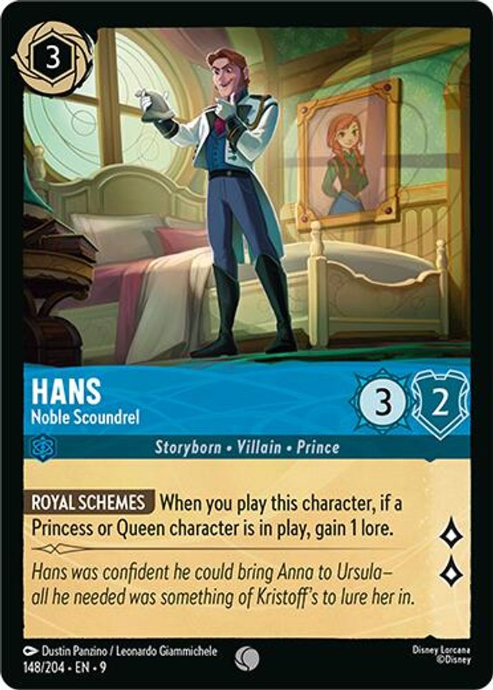 Hans - Noble Scoundrel 148/204 Common Fabled Lorcana Near Mint