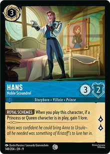 Hans - Noble Scoundrel 148/204 Common Fabled Lorcana Near Mint