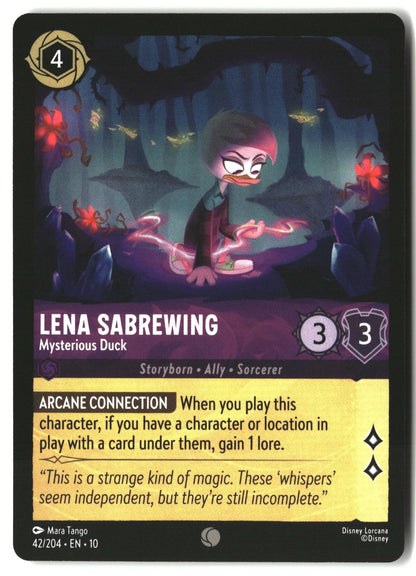 Lena Sabrewing - Mysterious Duck 42/204 Common Whispers in the Well Lorcana LP