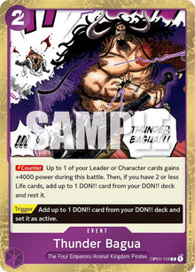 Thunder Bagua OP01-119 Rare Romance Dawn One Piece Foil Near Mint