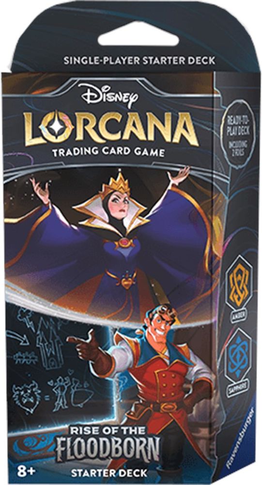 Disney Lorcana: Rise of the Floodborn Starter Deck (Amber & Sapphire) Rise of the Floodborn Lorcana NM