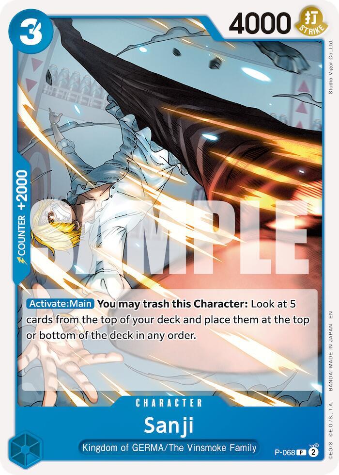 Sanji (Reprint) P-068 Promo Premium Booster -The Best- Vol. 2 One Piece NM
