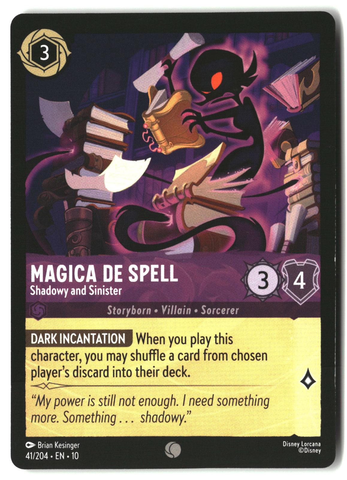 Magica De Spell - Shadowy and Sinister 41/204 Whispers in the Well Lorcana LP
