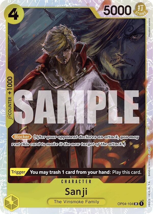 Sanji (Reprint) OP04-104 Super Rare Premium Booster -The Best- One Piece Foil NM
