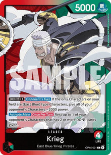 Krieg OP15-001 Leader Adventure on Kami's Island One Piece Near Mint