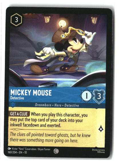 Mickey Mouse - Detective 160/204 Common Whispers in the Well Lorcana LP