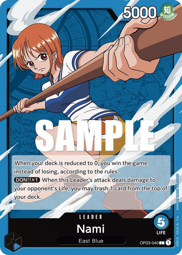 Nami (040) OP03-040 Leader Pillars of Strength One Piece Near Mint