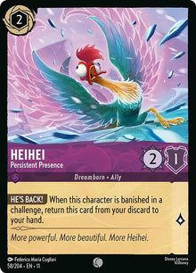 HeiHei - Persistent Presence 58/204 Common Winterspell Lorcana Near Mint