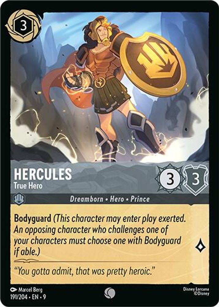 Hercules - True Hero 191/204 Common Fabled Lorcana Near Mint