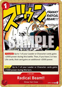 Radical Beam!! OP01-029 Uncommon Romance Dawn One Piece Near Mint