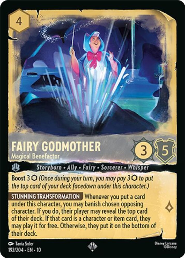 Fairy Godmother - Magical Benefactor 192/204 Whispers in the Well Lorcana NM
