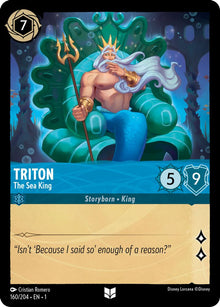 Triton - The Sea King 160/204 Uncommon The First Chapter Lorcana Near Mint