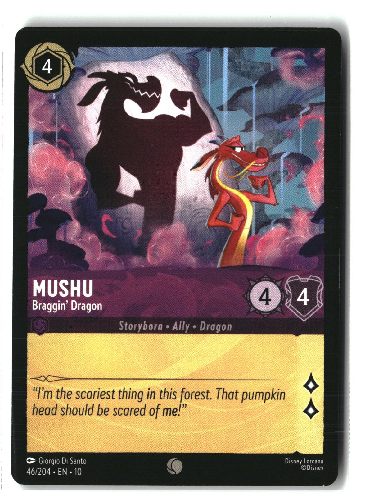 Mushu - Braggin' Dragon 46/204 Common Whispers in the Well Lorcana LP