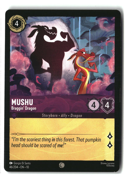 Mushu - Braggin' Dragon 46/204 Common Whispers in the Well Lorcana LP
