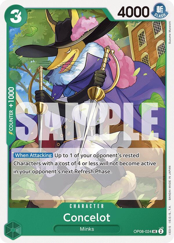 Concelot OP08-024 Uncommon Two Legends One Piece Near Mint