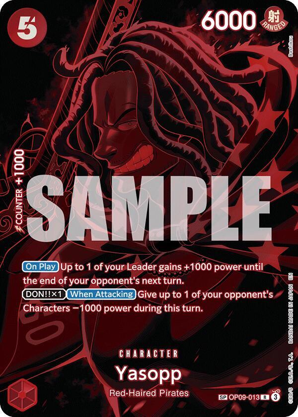 Yasopp (SP) OP09-013 Rare Legacy of the Master One Piece Foil Near Mint