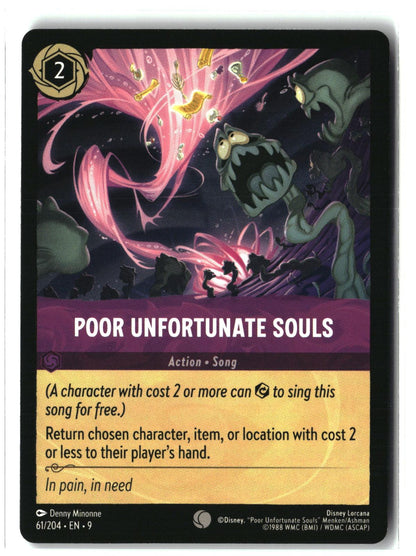 Poor Unfortunate Souls 61/204 Common Fabled Lorcana Lightly Played