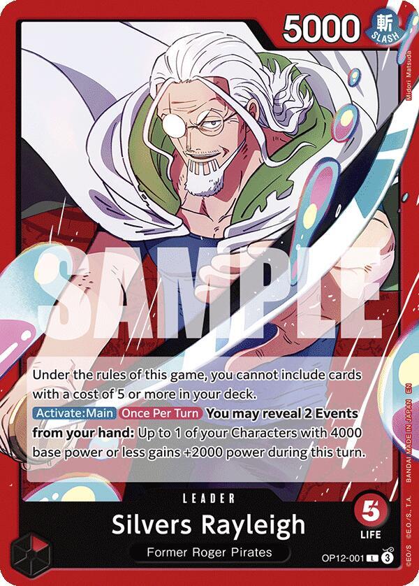 Silvers Rayleigh OP12-001 Leader Legacy of the Master One Piece Near Mint