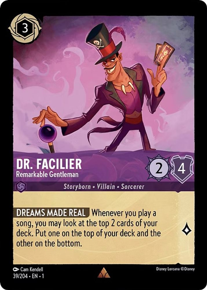 Dr. Facilier - Remarkable Gentleman 39/204 Rare The First Chapter Lorcana NM