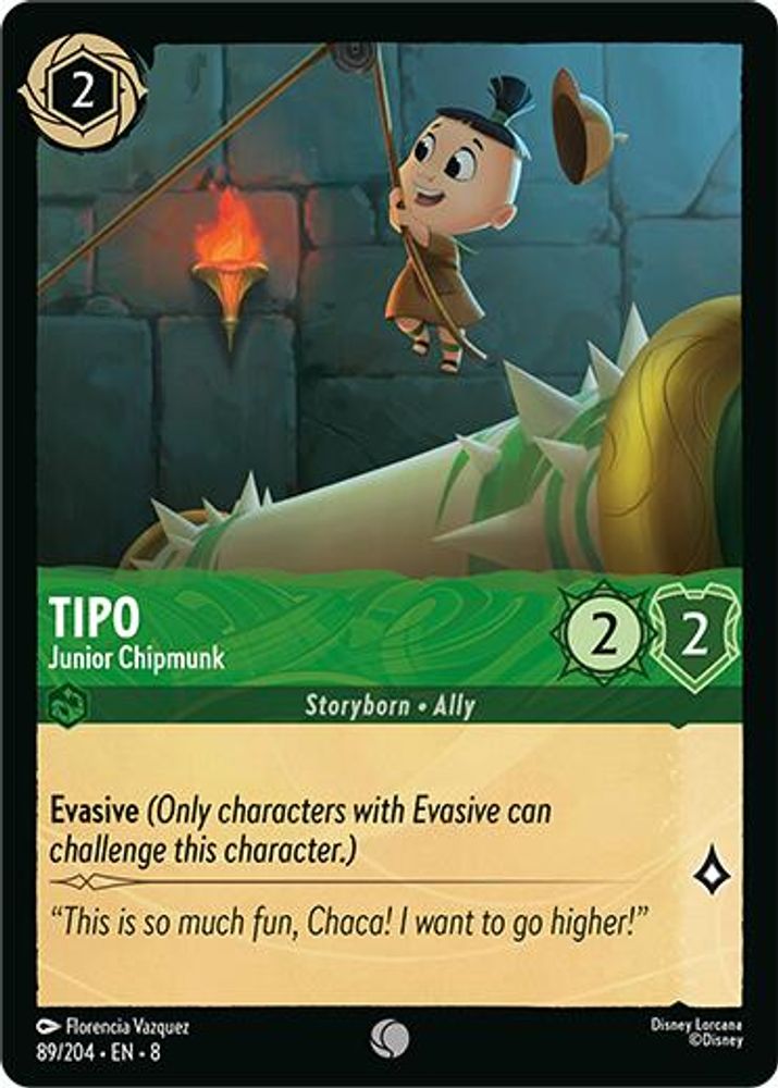 Tipo - Junior Chipmunk 89/204 Common Reign of Jafar Lorcana Near Mint