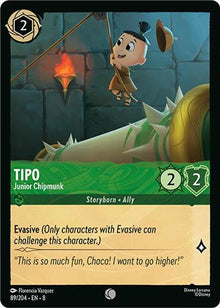 Tipo - Junior Chipmunk 89/204 Common Reign of Jafar Lorcana Near Mint