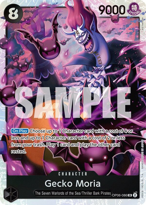 Gecko Moria (086) OP06-086 Super Rare Wings of the Captain One Piece Foil NM