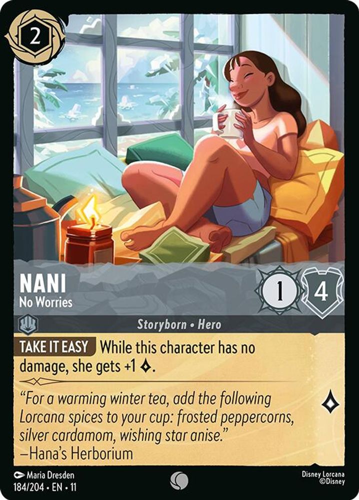 Nani - No Worries 184/204 Common Winterspell Lorcana Near Mint