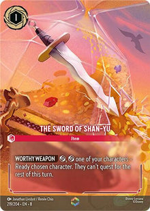 The Sword of Shan Yu (Enchanted) 219/204 Reign of Jafar Lorcana Holo NM