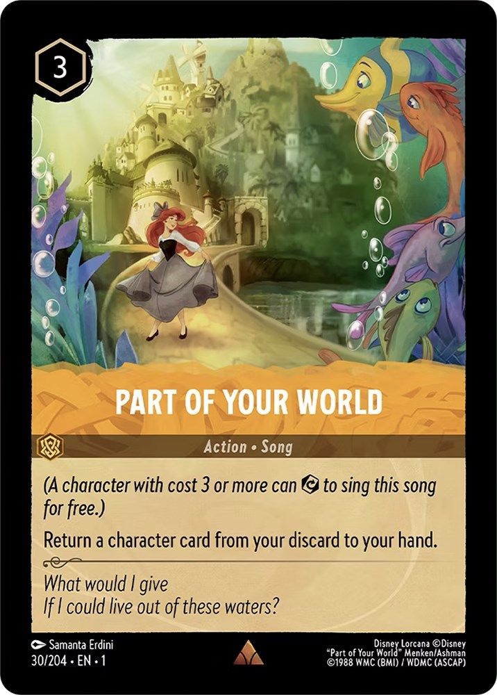 Part of Your World 30/204 Rare The First Chapter Lorcana Near Mint