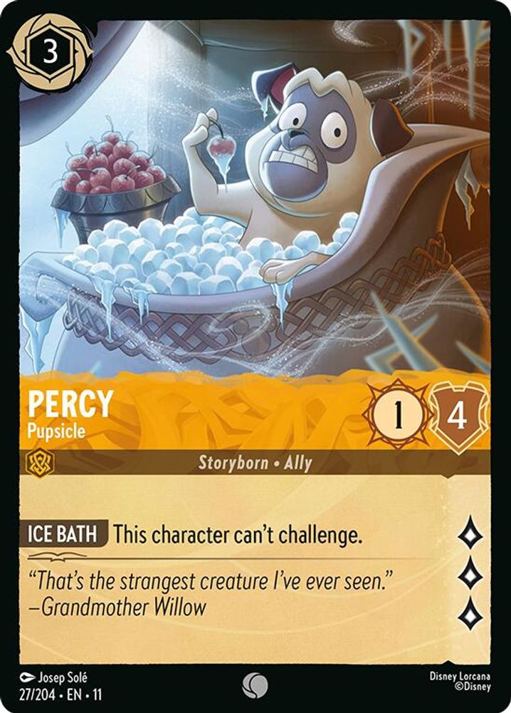 Percy - Pupsicle 27/204 Common Winterspell Lorcana Near Mint